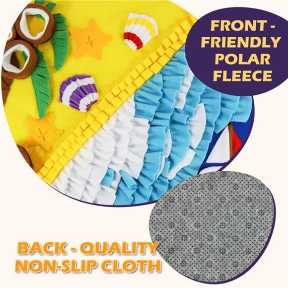 Snuffle Mat for Dogs Polar Fleece Pet Feeding Mats Puzzle Toys, 1PC - Picture 5 of 6